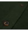 Thumbnail Close-up of dark olive flannel fabric and button placket.
